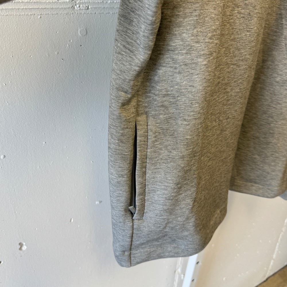 Away Travel Men's 3XL Heather Grey Crewneck Sweatshirt Zipper Pocket Athleisure - Picture 6 of 11